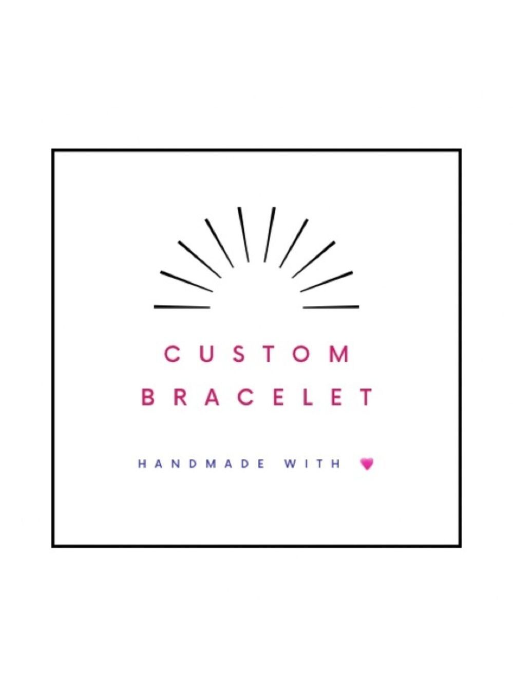 Handmade Custom Beaded Bracelet Personalized Stretch Bracelet Choose Colors